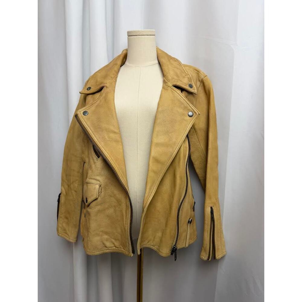 New!  Free People Jealousy Leather‎ Moto Jacket X-SMALL - Picture 4 of 10